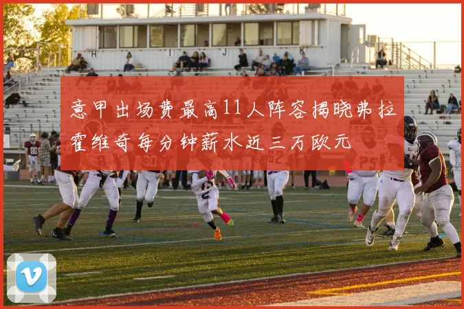 意甲出场费最高11人阵容揭晓弗拉霍维奇每分钟薪水近三万欧元